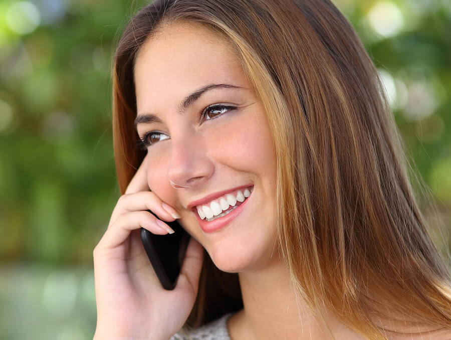 Girl with iPhone